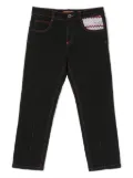 Missoni Kids zigzag-knit detail skinny-cut jeans - Black