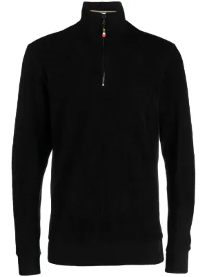 Polo Ralph Lauren cable-knit half-zip Jumper | Black | FARFETCH IN
