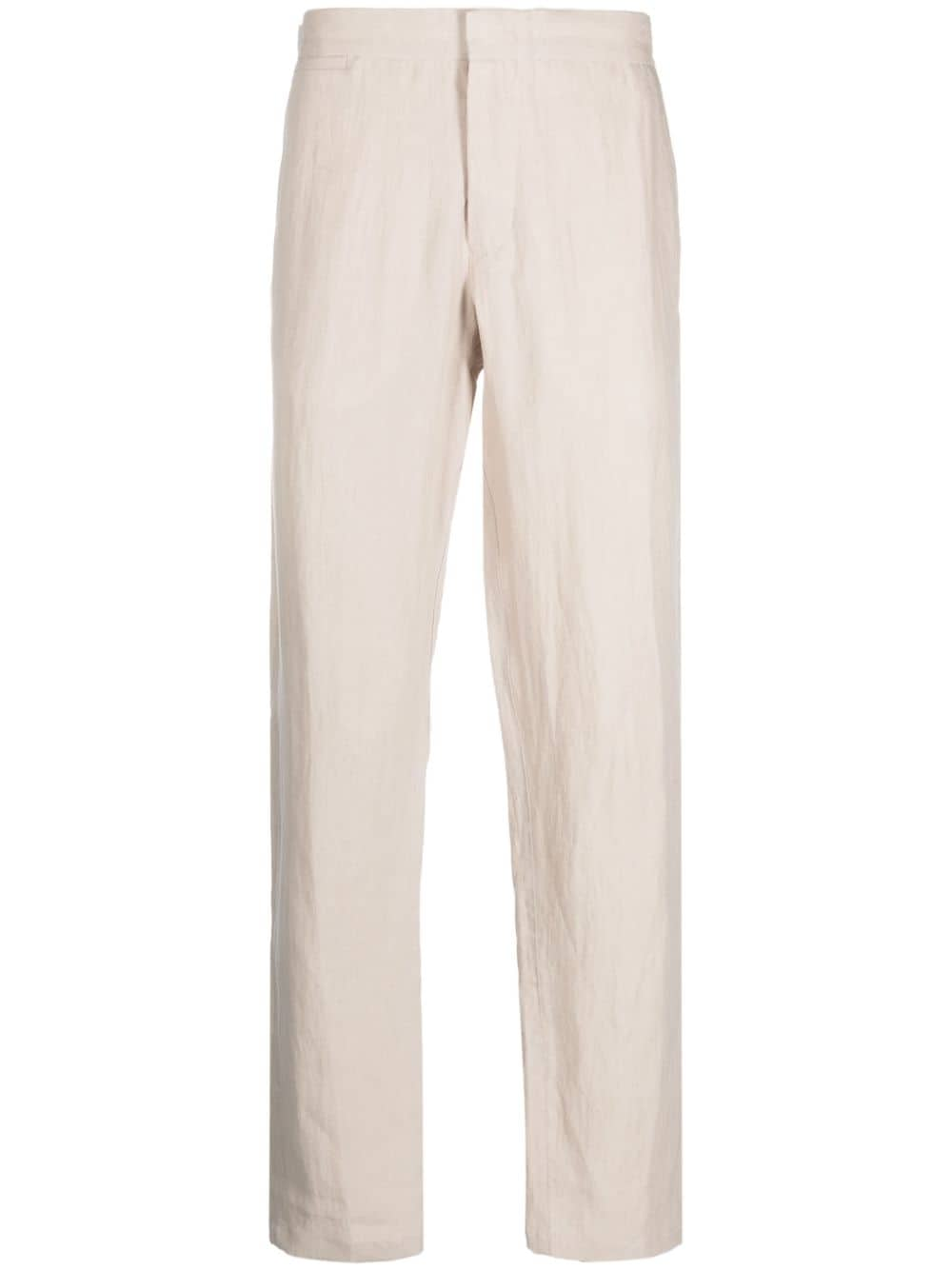 Orlebar Brown Griffon Straight-leg Linen Trousers In Neutrals