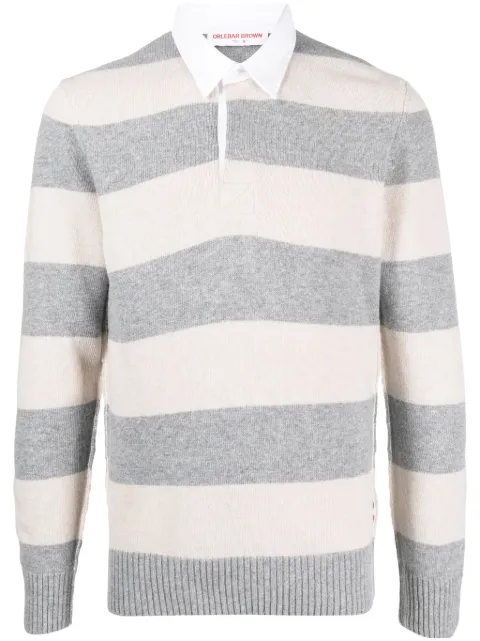 Orlebar Brown Legris striped fine-knit polo shirt