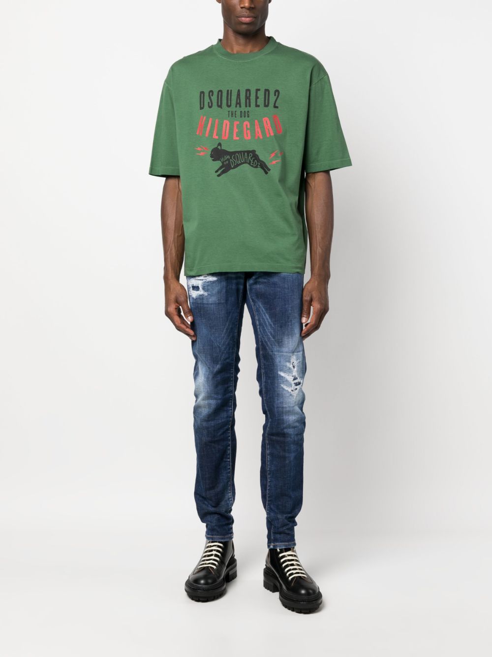Dsquared2 logo-print cotton T-shirt - Groen