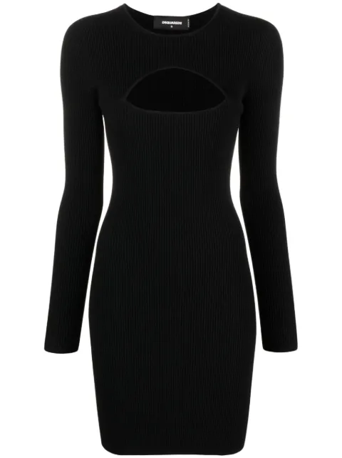 DSQUARED2 cut-out detail long-sleeve minidress Women