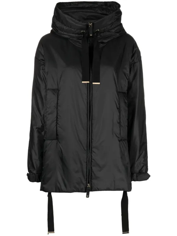 Max Mara ドローストリング フーデッド ジャケット | ブラック