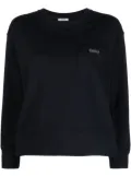 Peserico logo-patch cotton sweatshirt - Blue