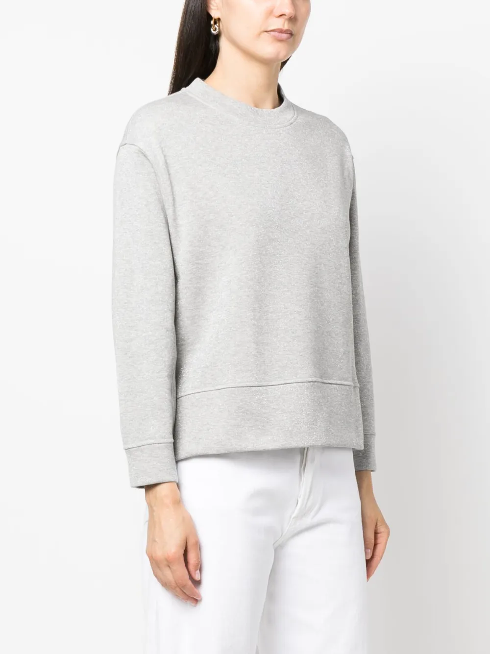 Peserico Sweatshirt Mit Schlitz In Grey