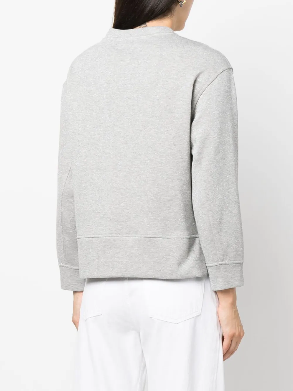 Peserico Sweatshirt Mit Schlitz In Grey