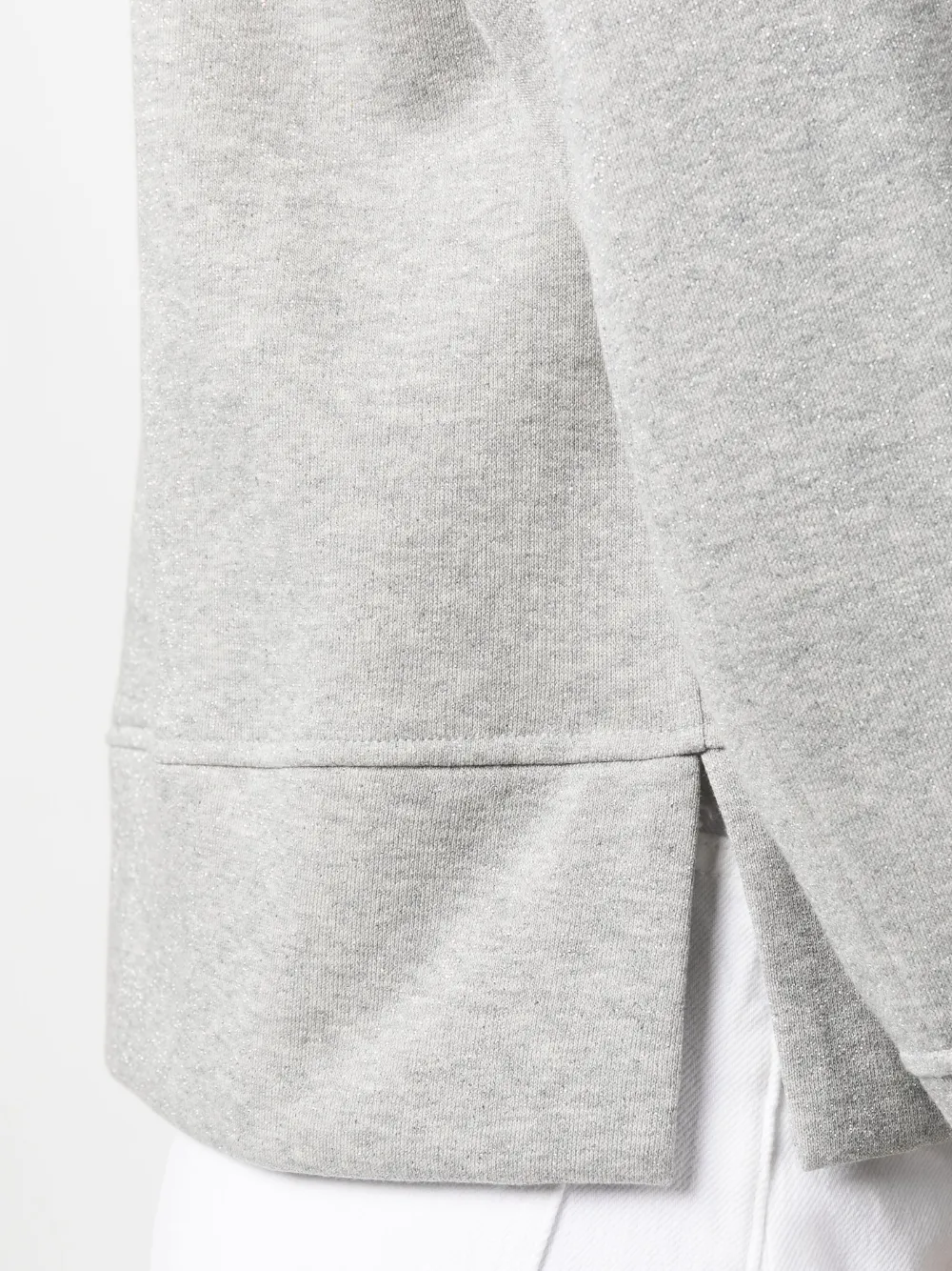 Peserico Sweatshirt Mit Schlitz In Grey