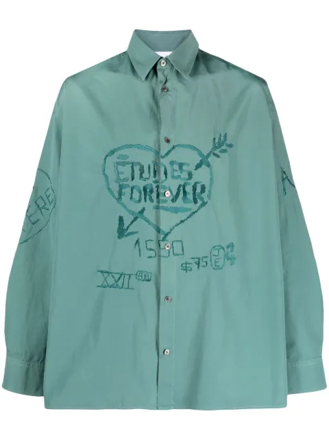 Études Studio logo-embroidered cotton shirt