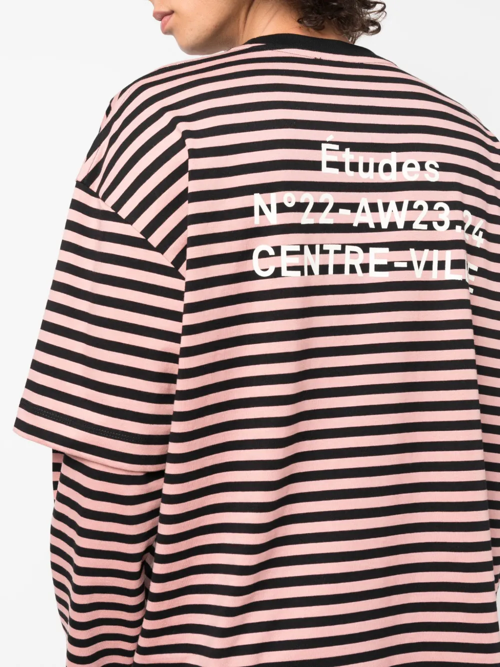 Etudes stripe-patterned double-sleeve T-shirt - Farfetch