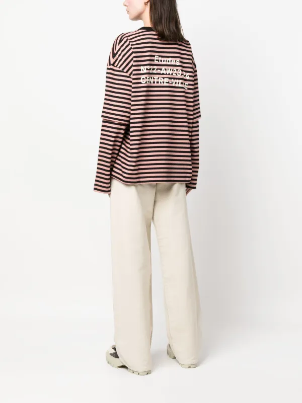 Etudes stripe-patterned double-sleeve T-shirt - Farfetch