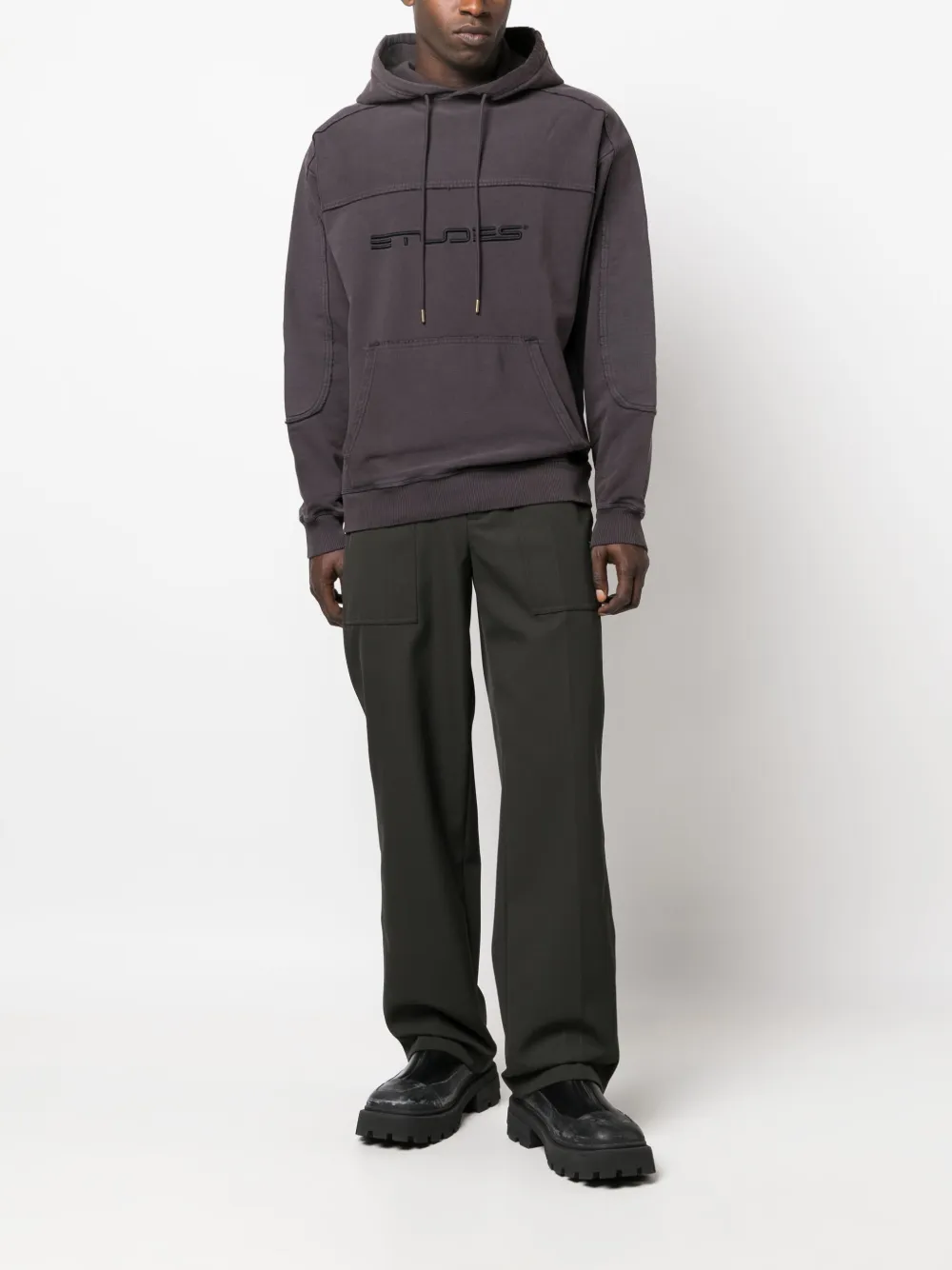 Études Studio logo-print panelled hoodie | Hoodies | Image 2
