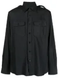 Ralph Lauren Purple Label pointed-collar button-up cotton blend shirt - Grey