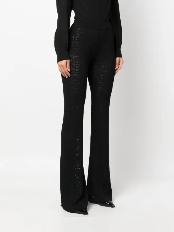 Givenchy 4G Jacquard Flared Trousers | Black | FARFETCH