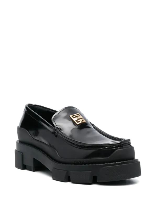 Givenchy logo-plaque Leather Loafers | Black | FARFETCH
