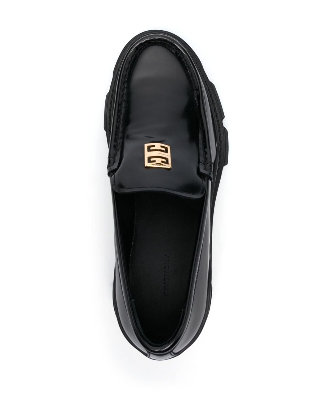 Shop Givenchy Logo-plaque Leather Loafers In Black