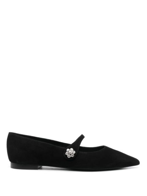 Stuart Weitzman - Crystal Fleur crystal-embellishment flats