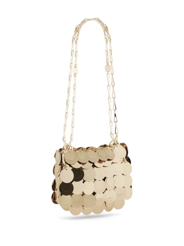 Rabanne Mini Sparkle Layered Bag | Gold | FARFETCH