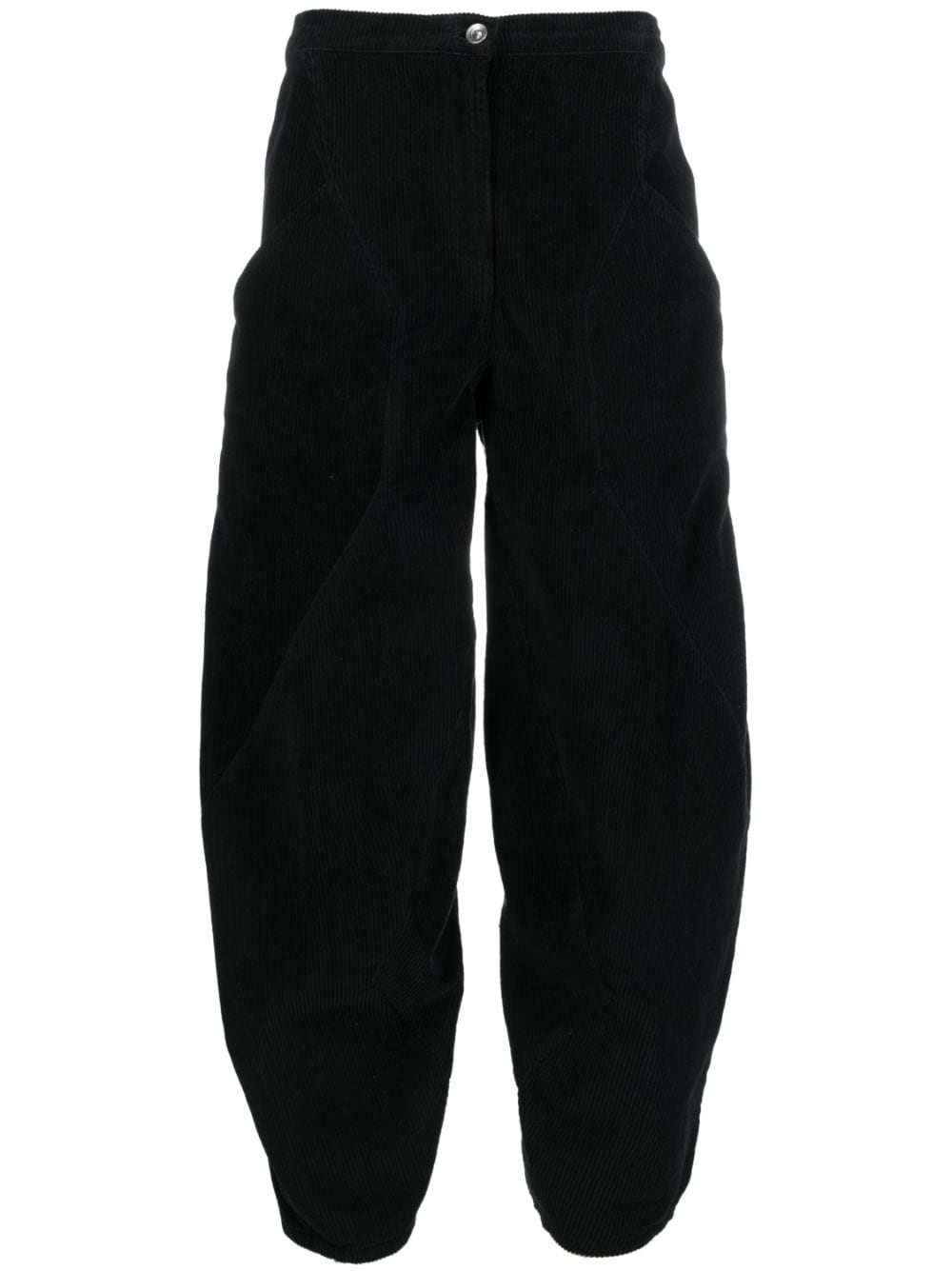 Shop Henrik Vibskov Digi Tapered-leg Corduroy Trousers In Black