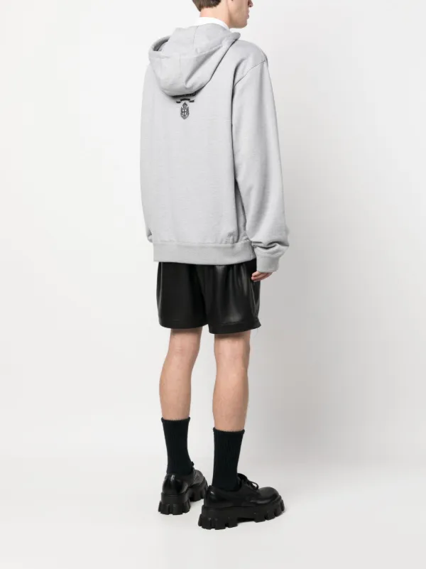 パーカー・フーディ PRADA Men Hoodies UJL21CSOOO16HGF0207 grey Prada Re-Nylon logo-print Hoodie | Grey | FARFETCH NO