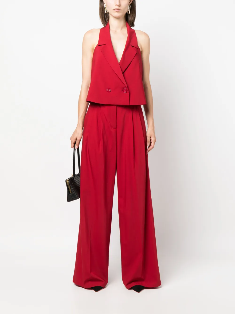 Dorothee Schumacher button-up halterneck waistcoat - Rood