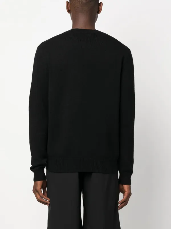 Prada logo-embroidered Cashmere Jumper | Black | FARFETCH