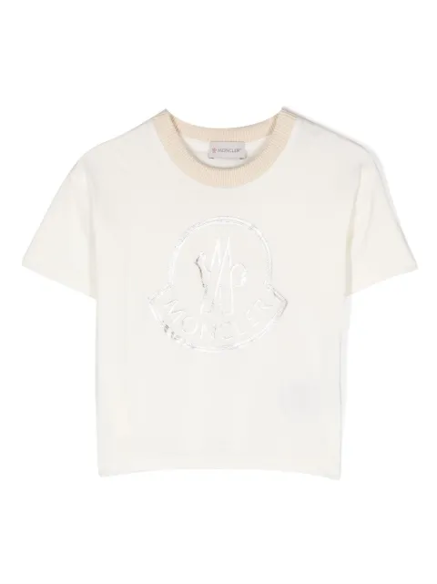 Moncler Enfant logo-embroidered cotton T-shirt
