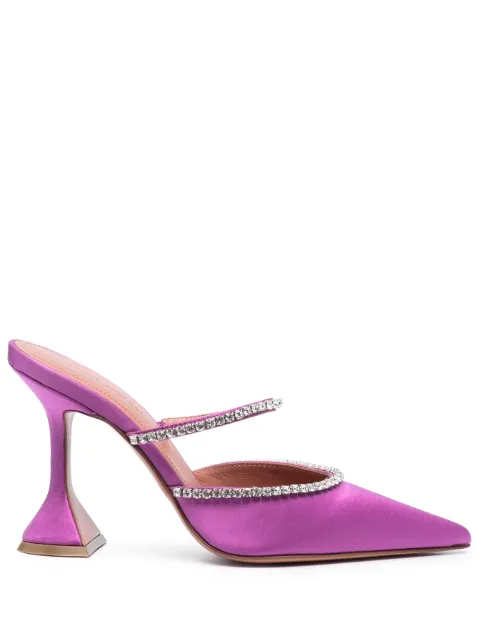 Amina Muaddi Gilda 95mm iridescent mules Women