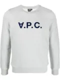 A.P.C. logo-print cotton sweatshirt - Grey