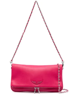 Zadig&Voltaire Bolsa De Ombro Em Couro Com Placa De Logo | Rosa
