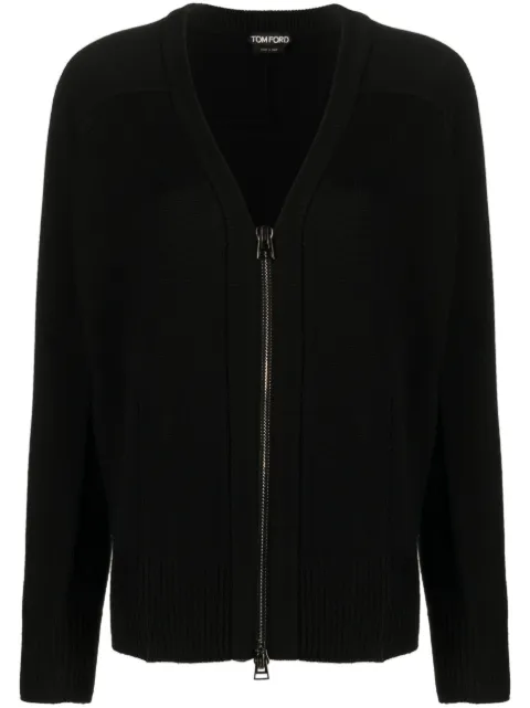 TOM FORD zip-up virgin-wool cardigan