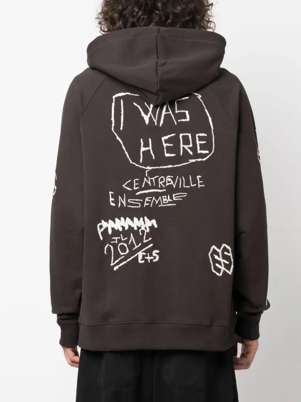 Études Studio graffiti-embroidery Organic Cotton Hoodie