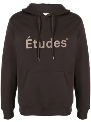 【関税込み】Etudes ブラック Etudes フーディ Etudes ロゴパーカー M