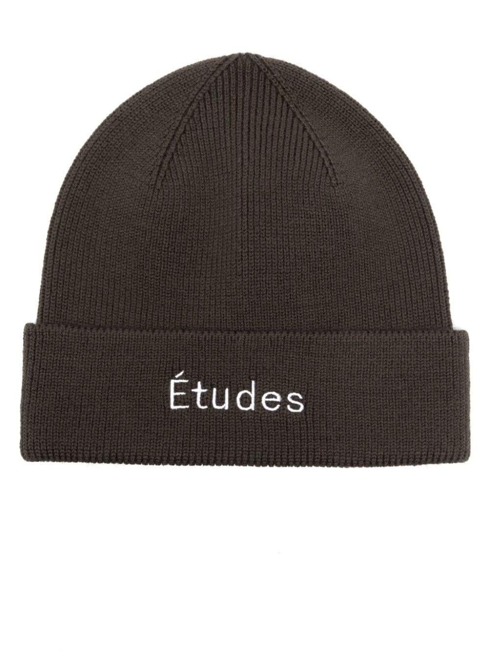 Etudes Studio Logo-embroidered Wool Beanie In Green