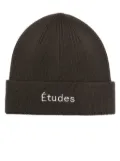Études Studio logo-embroidered wool beanie - Green