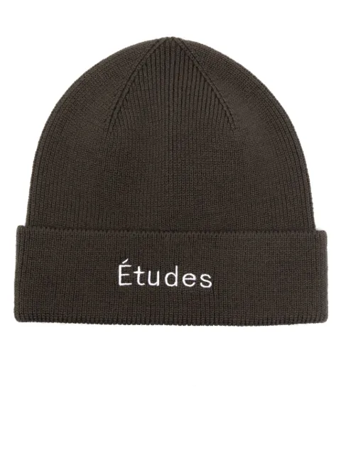 Etudes logo-embroidered wool beanie