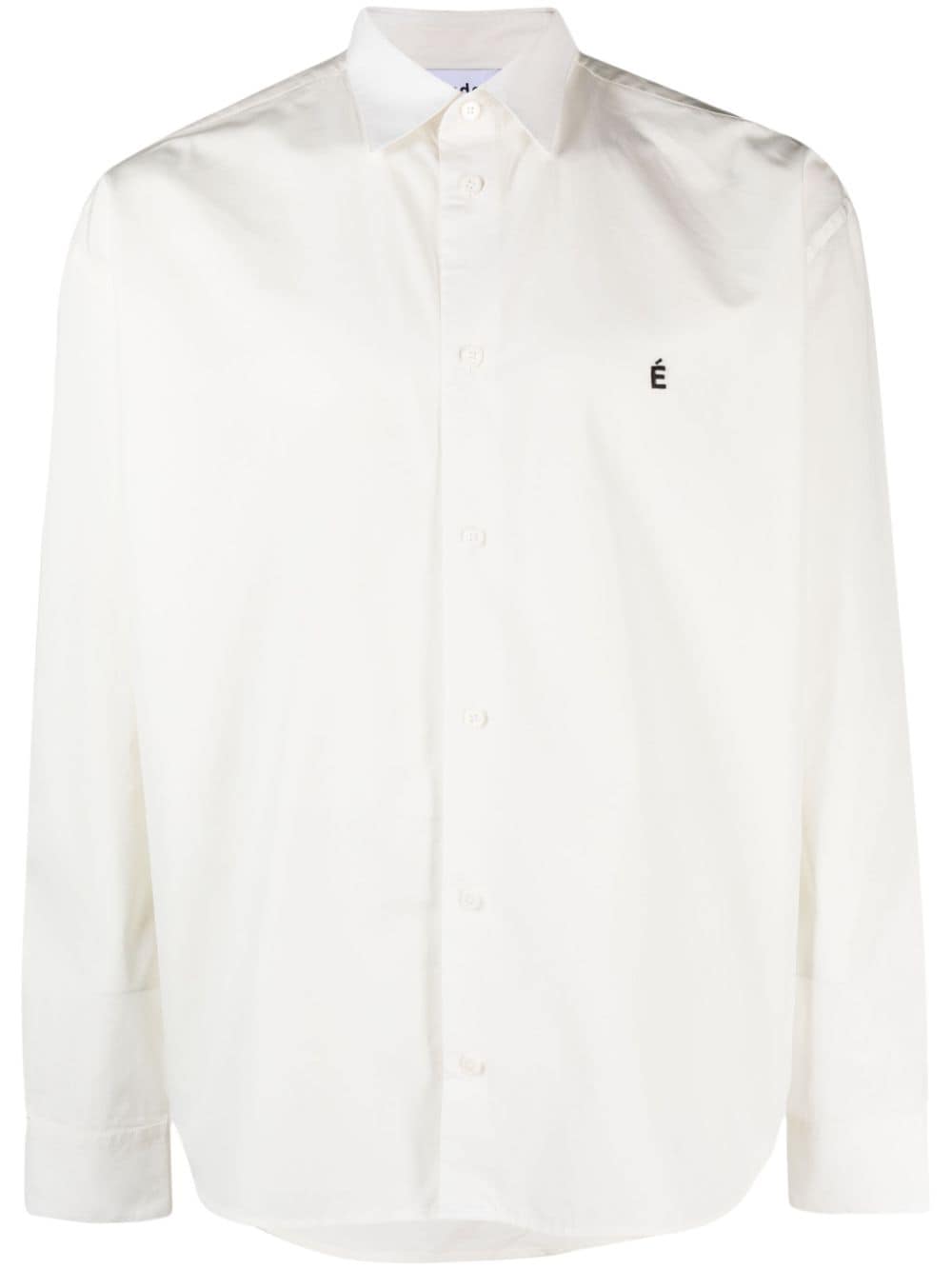 Shop Etudes Studio Lyrique Ls Accent Cotton Shirt In White