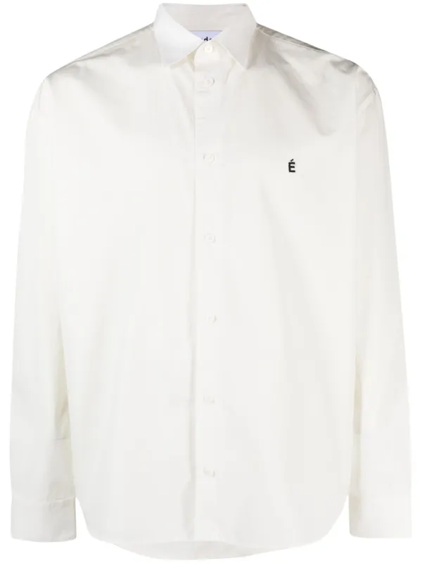 Études Studio Lyrique LS Accent Cotton Shirt | White | FARFETCH IN 