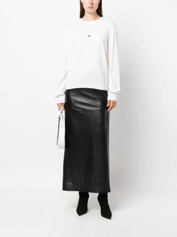 Givenchy ロゴインターシャ セーター | ホワイト | FARFETCH JP