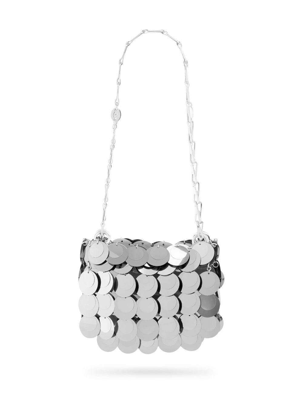 Rabanne Mini Sparkle Layered Bag In Silver