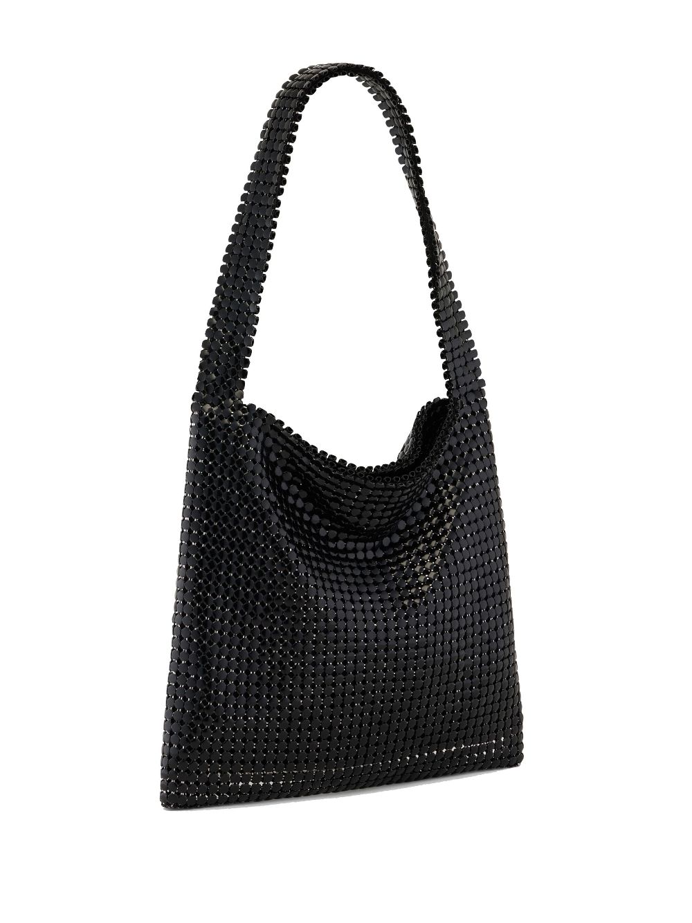 Shop Rabanne Pixel Mesh Shoulder Bag In Black