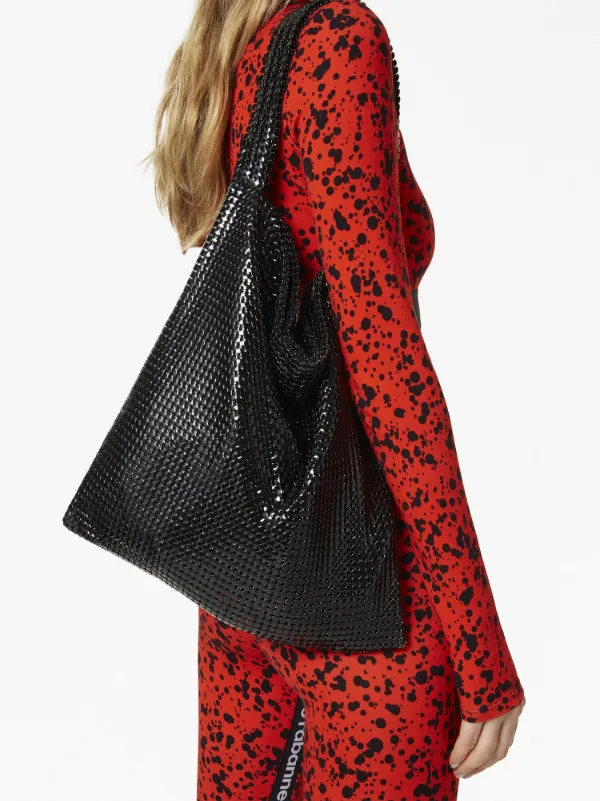 トートバッグ Rabanne Black Medium Pixel Chain Bag Paco Rabanne - Pixel chainmail shoulder bag Paco Rabanne