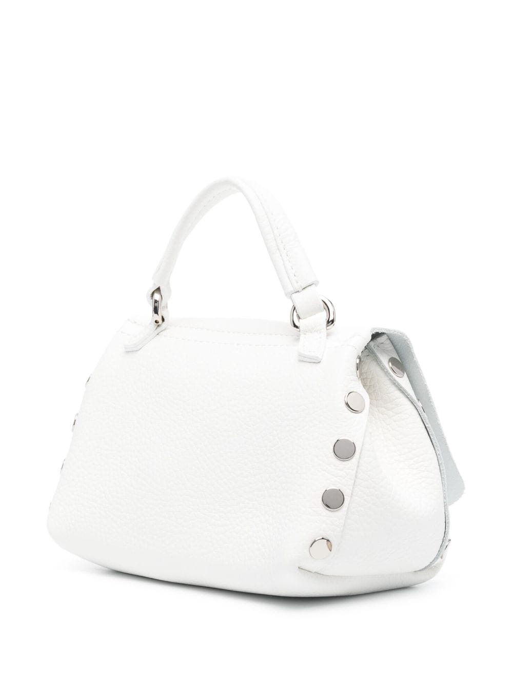 Shop Zanellato Mini Postina Leather Tote Bag In White