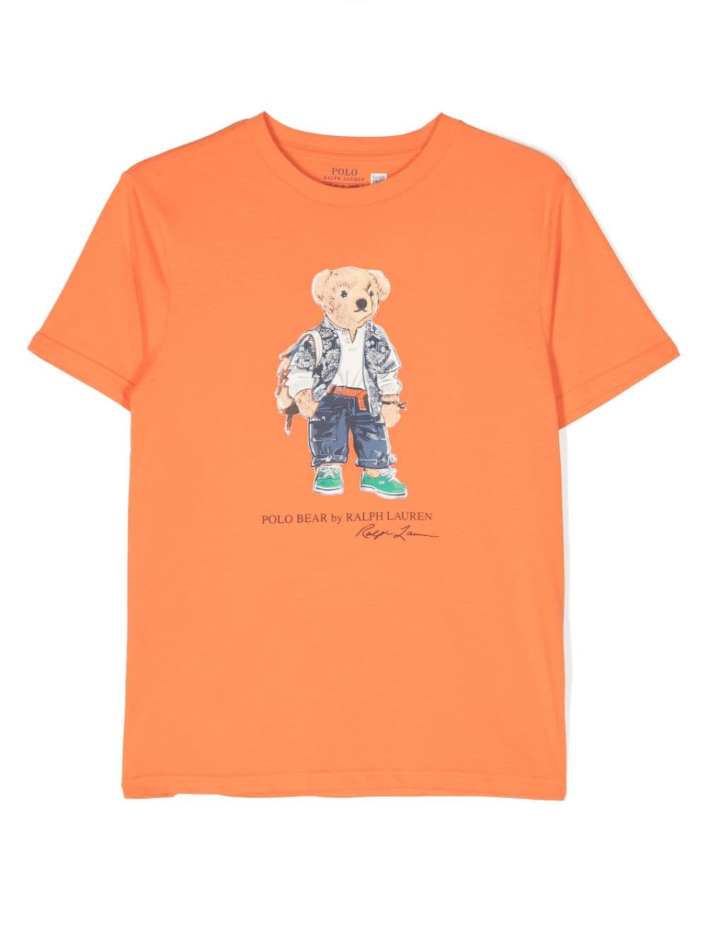 Ralph Lauren Kids' Polo-motif Cotton T-shirt In Orange