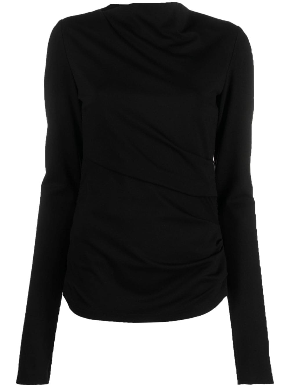 Dorothee Schumacher ruched-detail long-sleeve top - Black