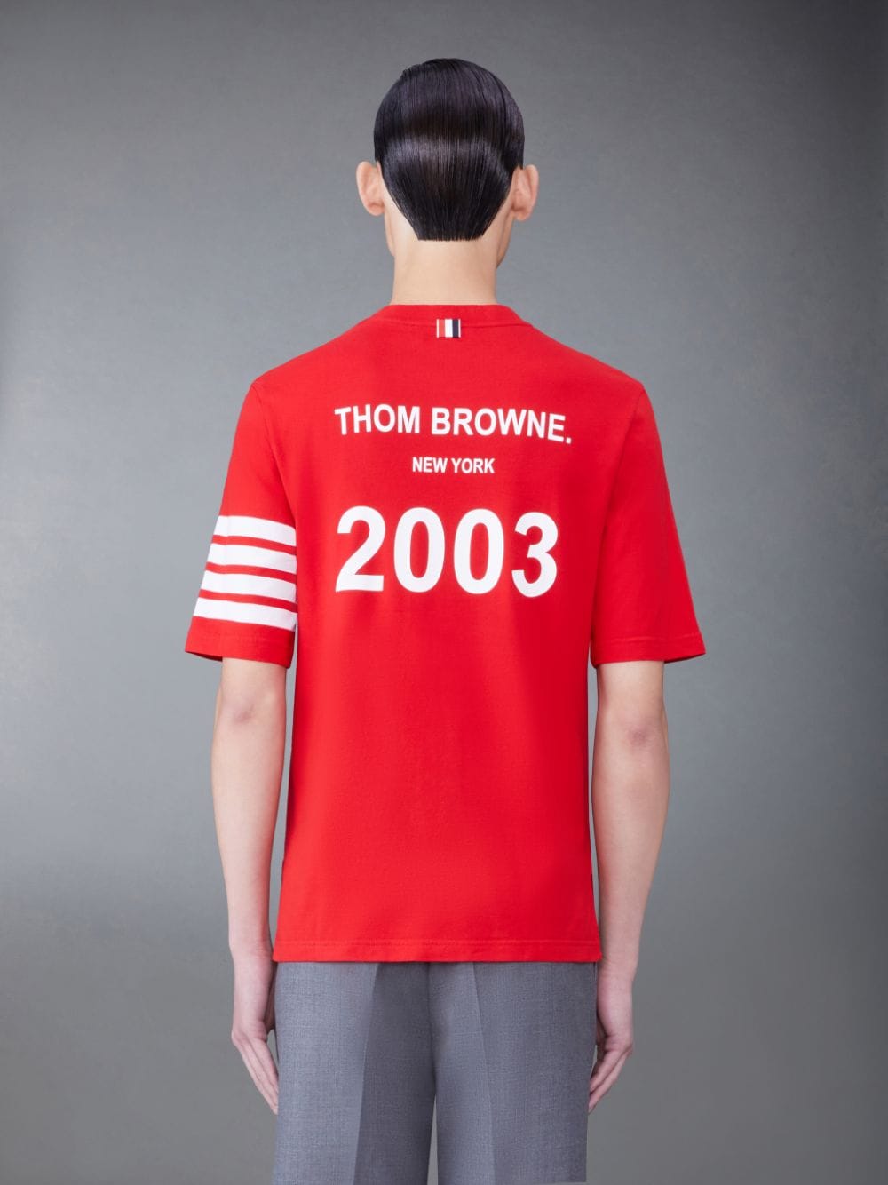 Thom Browne 4-bar Stripe 2003-print T-shirt In Red