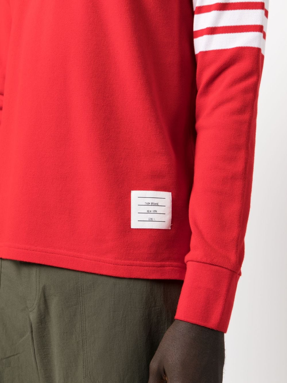 Shop Thom Browne 4-bar Stripe 2003-print Polo Shirt In Red