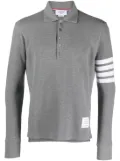 Thom Browne 4-Bar Stripe 2003-print polo shirt - Grey