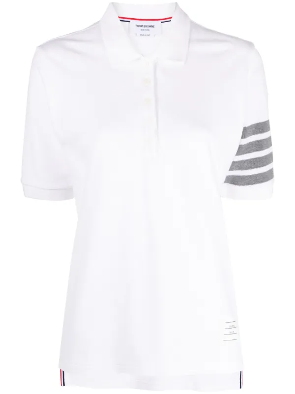Tシャツ・カットソー THOM BROWNE Woman Polo Shirt White FKP119AY5502 100 THOM BROWNE: T-shirt woman - White | Thom Browne polo shirt