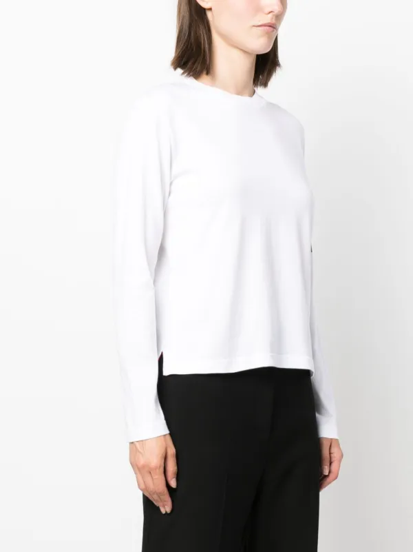 Thom Browne 4-Bar long-sleeve T-shirt | White | FARFETCH