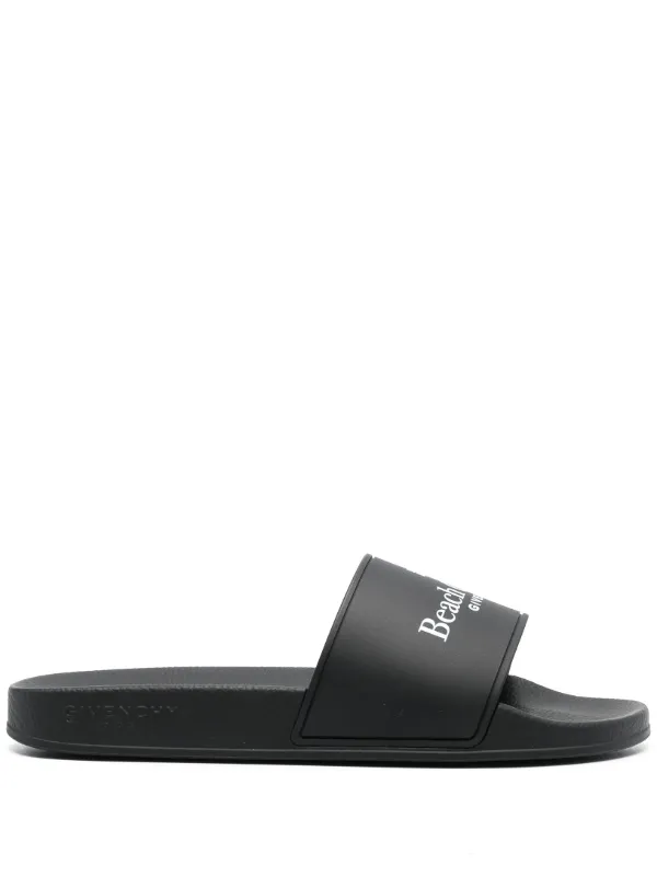 Givenchy slogan print Pool Slides Black FARFETCH PL